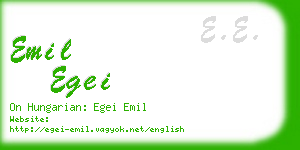 emil egei business card